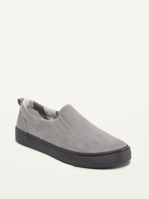 View large product image 1 of 1. Gender-Neutral Canvas Slip-On Sneakers for Kids