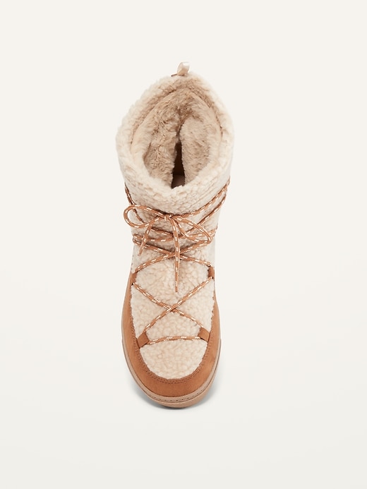 Image number 3 showing, Faux-Fur-Lined Sherpa Boots