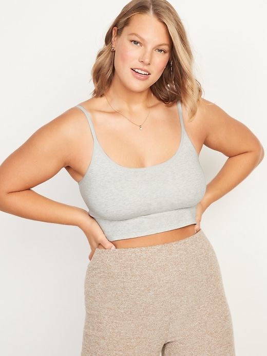 Image number 1 showing, Supima&#174 Cotton-Blend Cami Bralette Top