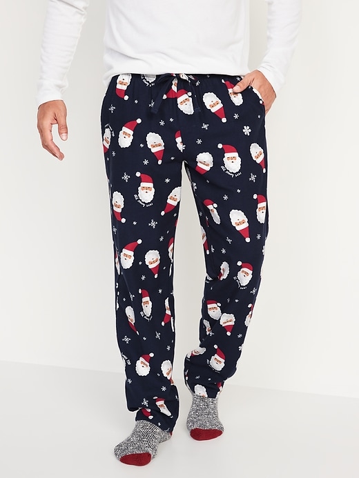 Printed Flannel Pajama Pants For Men