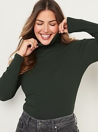 Rib-Knit Turtleneck Top for Women | Old 