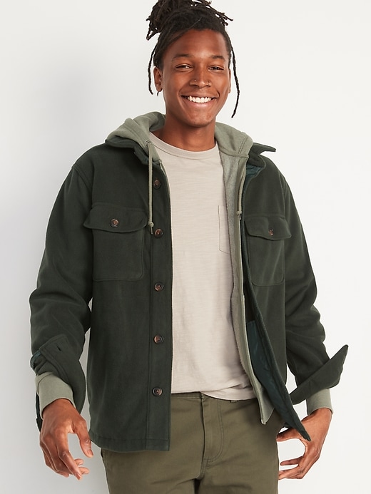 Cozy Microfleece Shacket | Old Navy