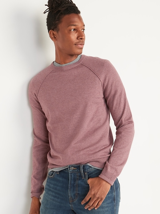 View large product image 1 of 2. Crew-Neck Raglan-Sleeve Sweater