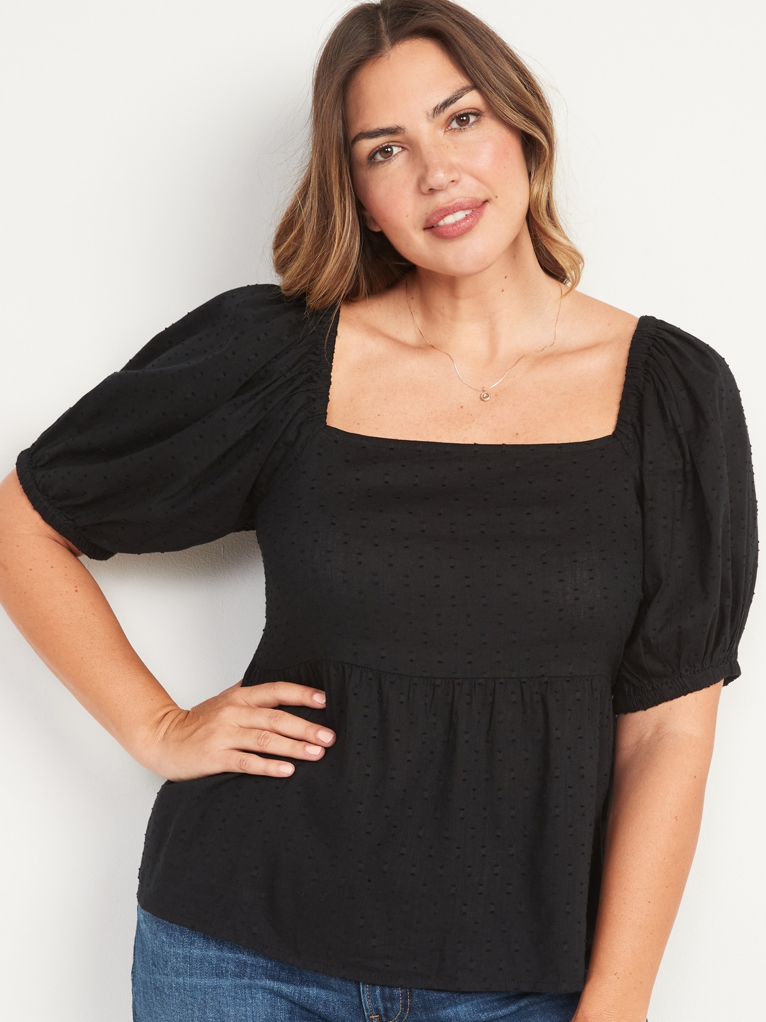 【Katie】JELL-O smocking puff blouse Katie】JELL-O smocking puff blouse