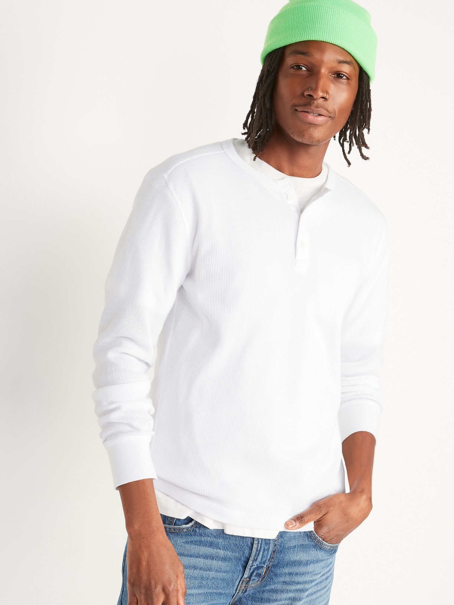 ThermalKnit LongSleeve Henley TShirt 3Pack for Men Old Navy