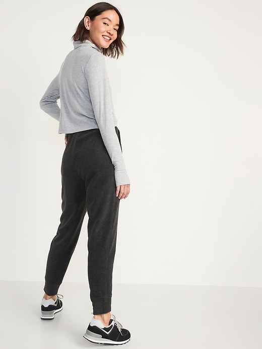 Image number 6 showing, Extra High-Waisted Microfleece Jogger Sweatpants