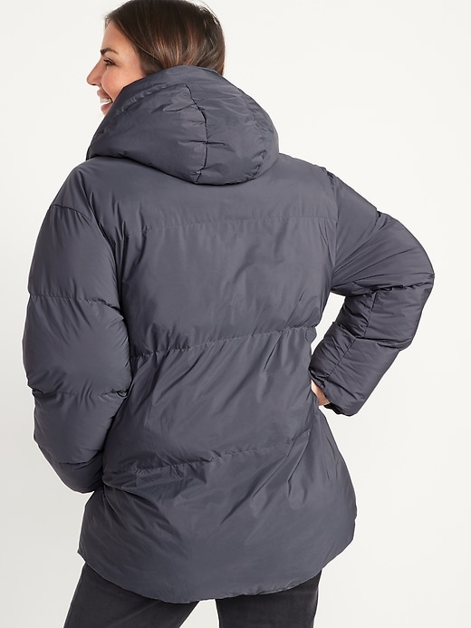 Image number 2 showing, Water-Resistant Hooded Puffer Jacket for Women