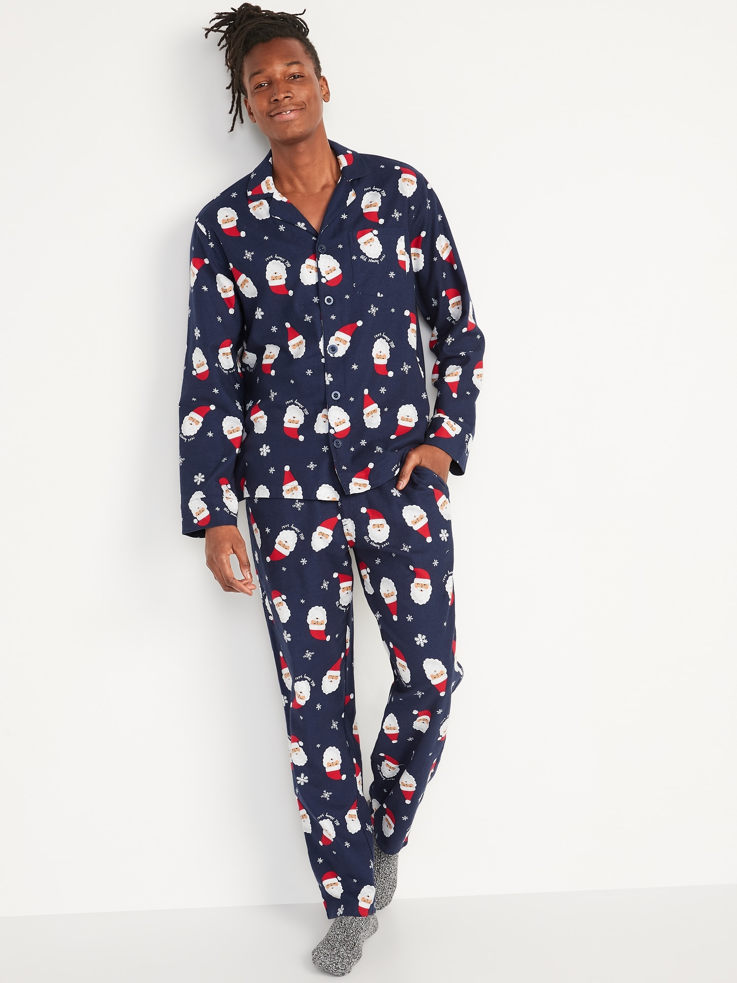 Matching Holiday Flannel Pajamas Set for Men | Old Navy