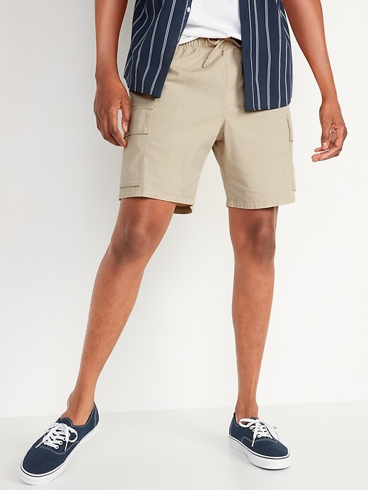 Image number 1 showing, Pull-On Cargo Shorts -- 7-inch inseam