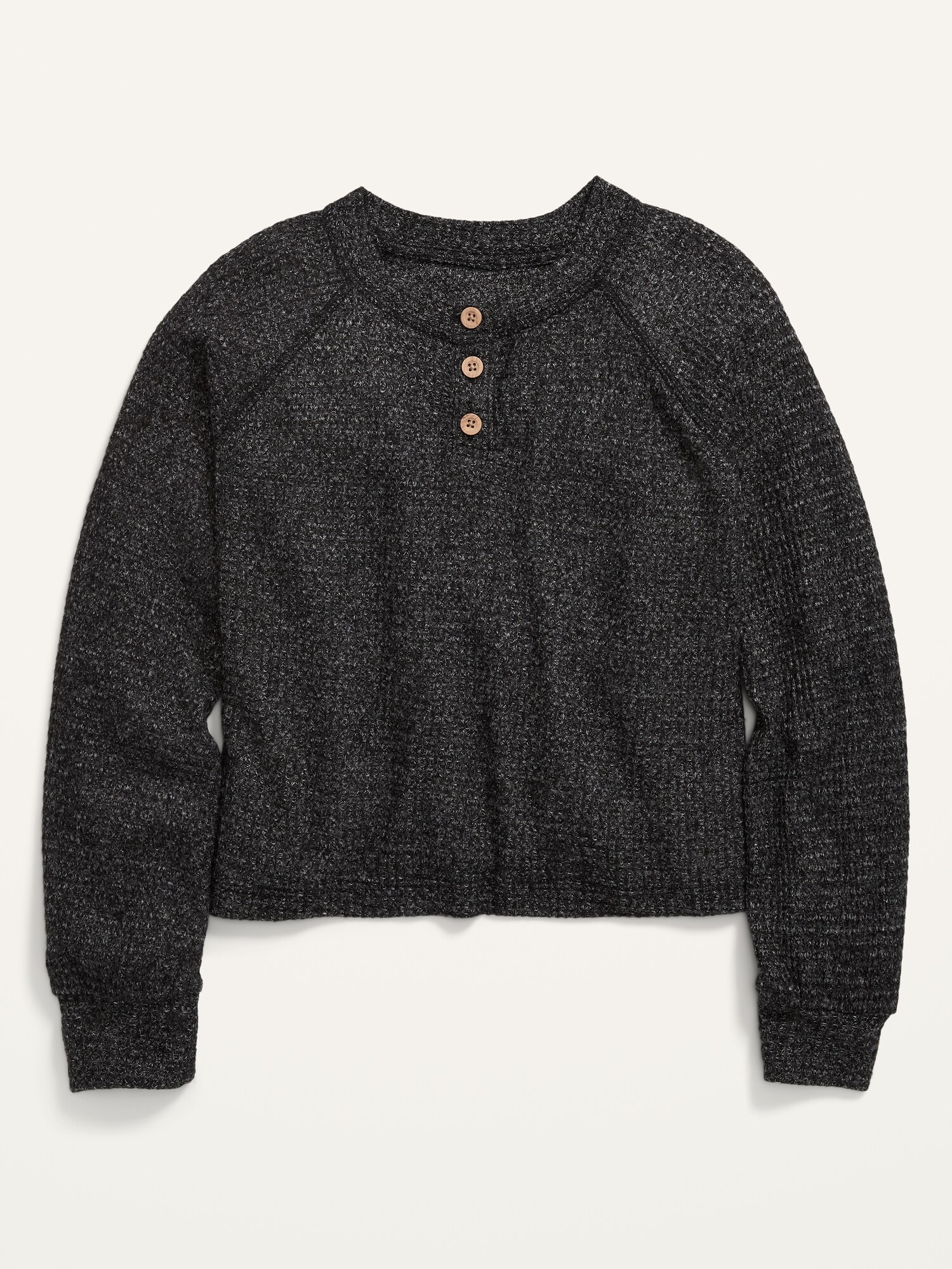 LongSleeve Cropped Henley TShirt for Girls Old Navy