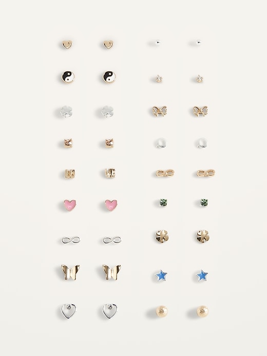 View large product image 1 of 2. Icon Stud Earrings Variety 18-Pack for Women