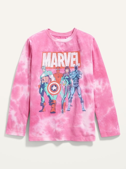 View large product image 1 of 1. Gender-Neutral Marvel™ Tie-Dye Graphic Tee For Kids