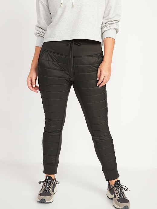 Image number 1 showing, High-Waisted UltraCoze Quilted Hybrid Jogger Leggings for Women