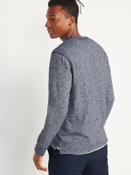 Image number 2 showing, Cozy Soft-Brushed Long-Sleeve Henley Sweatshirt