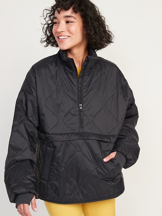 Image number 5 showing, Packable Half Zip Water-Resistant Quilted Jacket