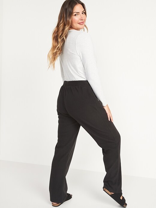 Image number 2 showing, Mid-Rise Microfleece Pajama Pants for Women