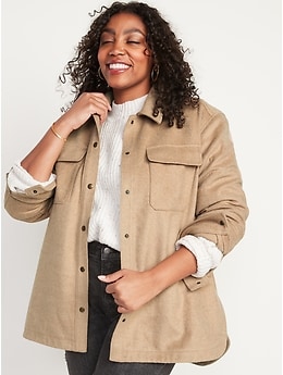 old navy soft brushed utility shirt jacket