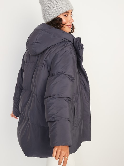 Image number 6 showing, Water-Resistant Hooded Puffer Jacket for Women