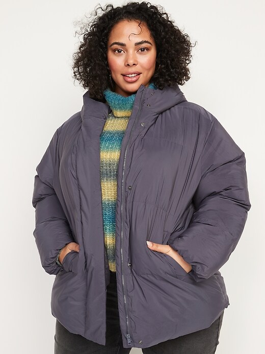 Image number 7 showing, Water-Resistant Hooded Puffer Jacket for Women