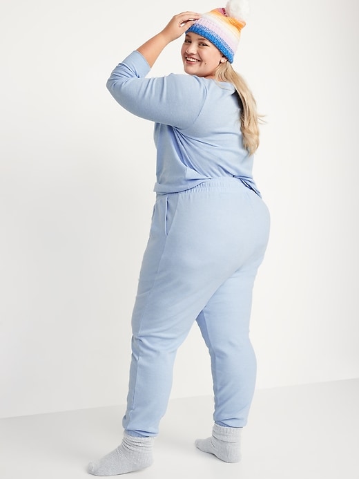 Image number 6 showing, High-Waisted Thermal Jogger Lounge Pants