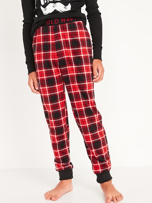 View large product image 1 of 3. Printed Micro Fleece Pajama Jogger Pants For Boys