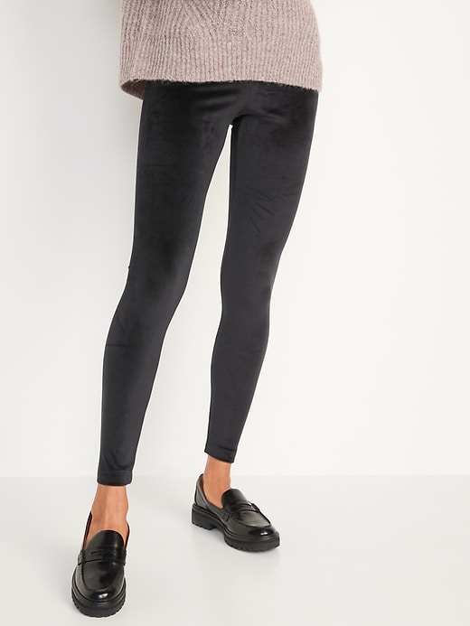Image number 2 showing, High-Waisted Velour Leggings 2-Pack For Women