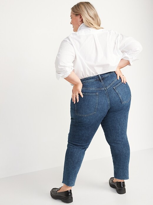 Image number 8 showing, Curvy High-Waisted O.G. Straight Ripped Jeans for Women