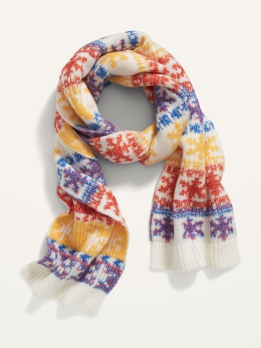 Old Navy Printed Sweater-Knit Scarf for Women