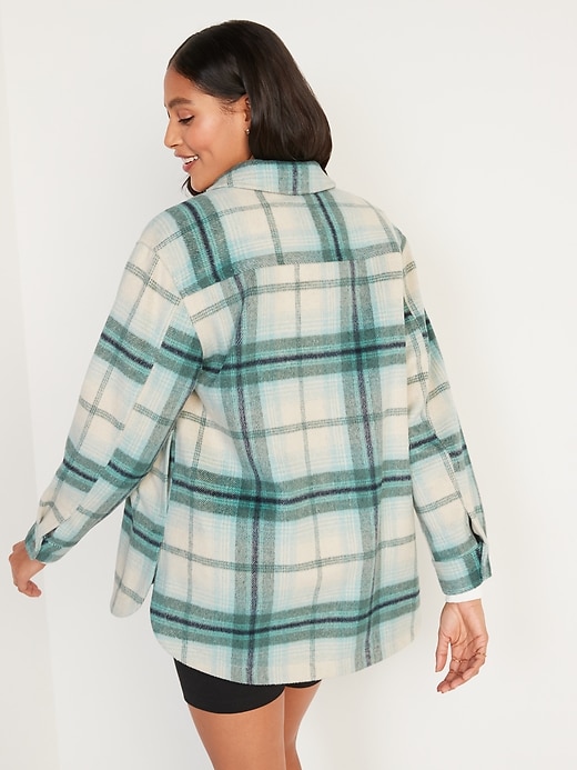 Image number 2 showing, Transitional Plaid Utility Shacket for Women