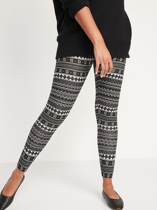 Old Navy High-Waisted Printed Ankle Leggings For Women. 1