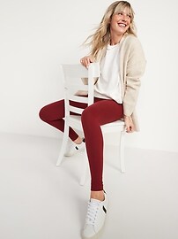 High-Waisted Jersey Ankle Leggings For 