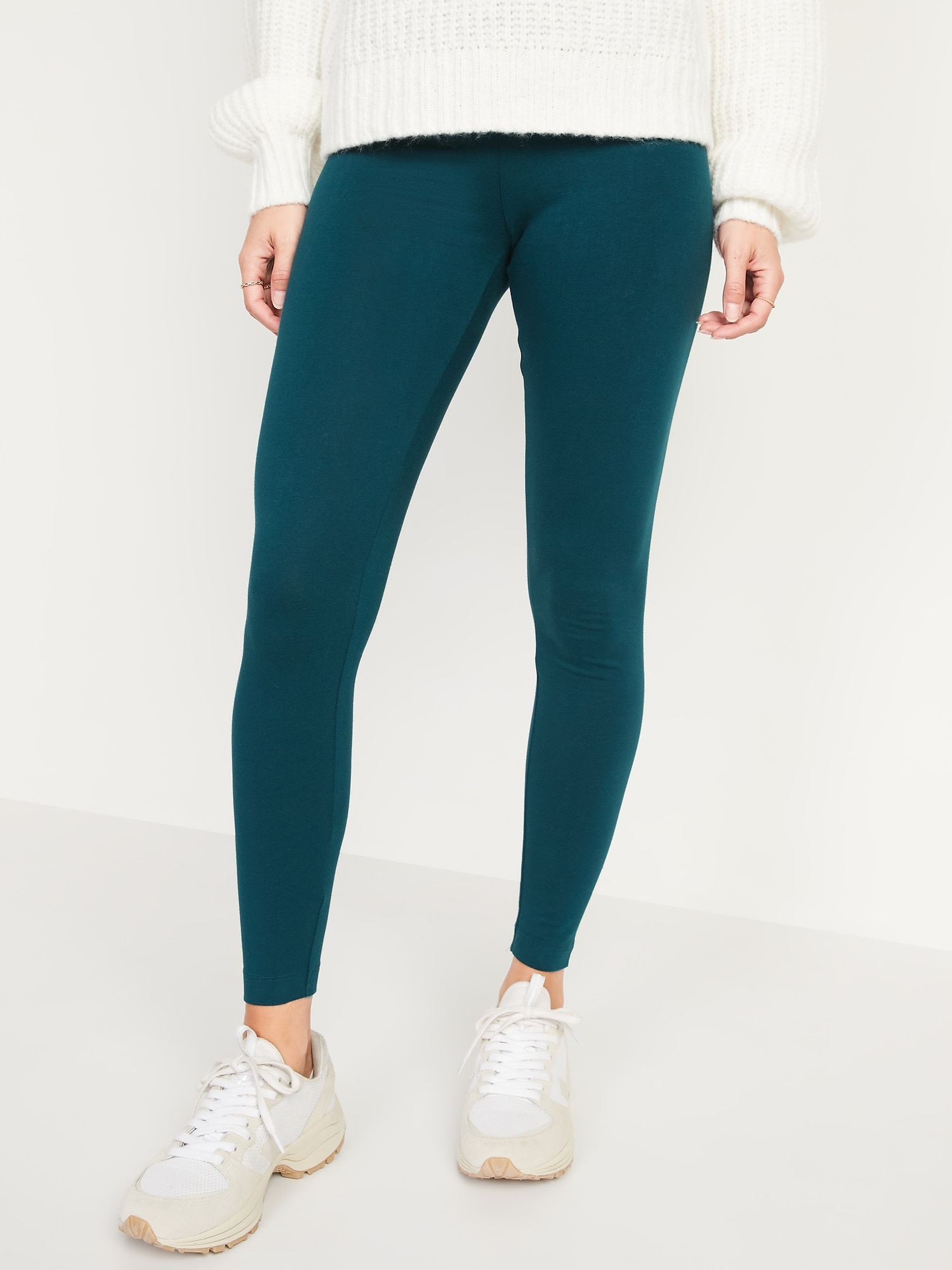 High-Waisted Jersey Ankle Leggings For Women | Old Navy