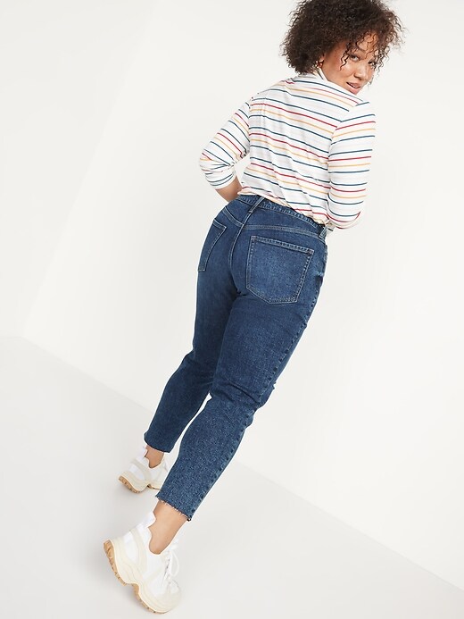 Image number 2 showing, High-Waisted Curvy O.G. Straight Ripped Jeans for Women 