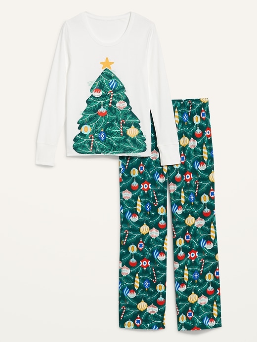 Image number 1 showing, Holiday Graphic Pajama Set