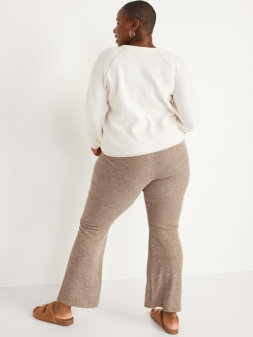 Image number 8 showing, High-Waisted Rib-Knit Flare Leggings For Women