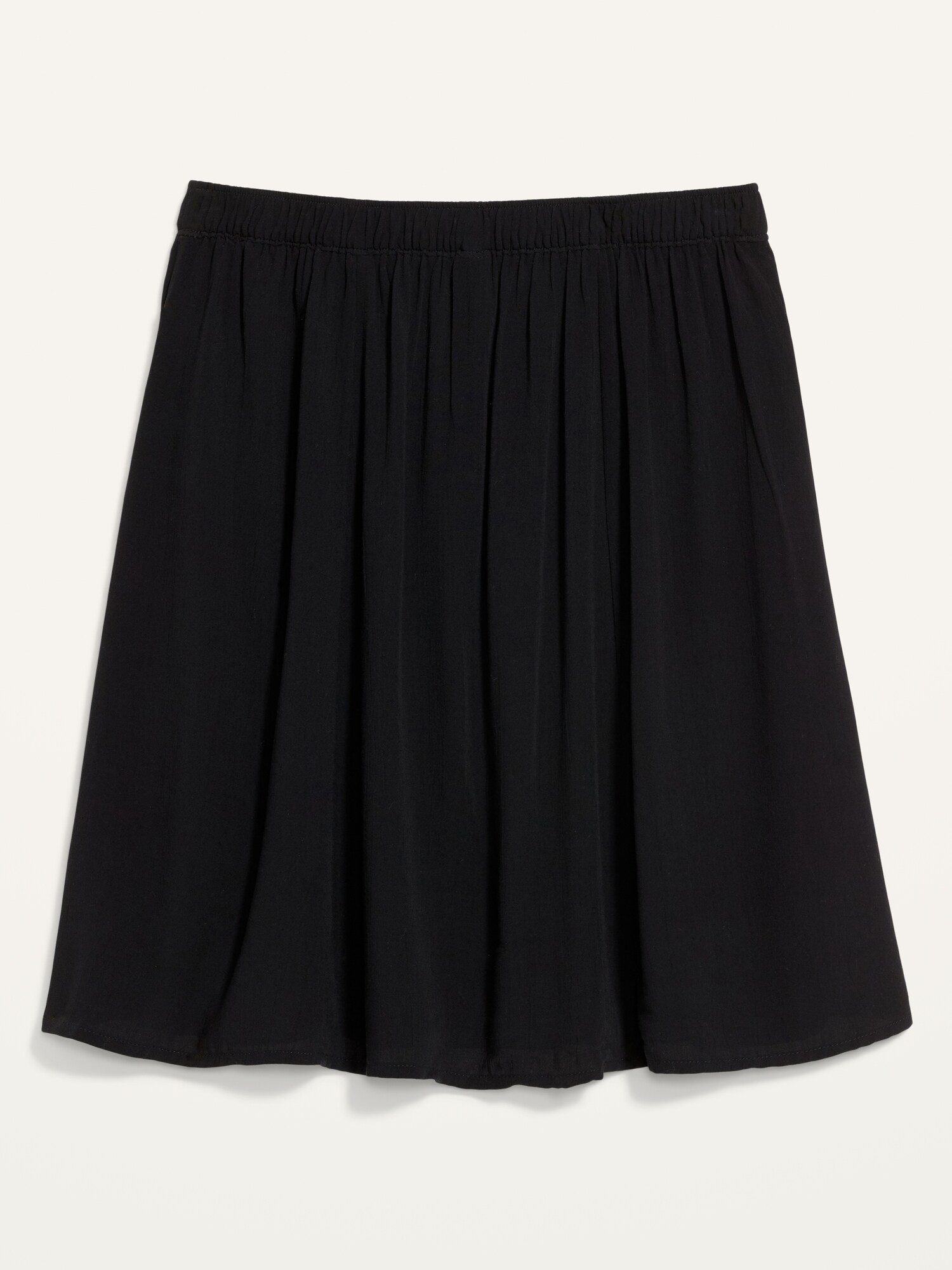 Crinkle-Textured Crepe Skirt for Women 
