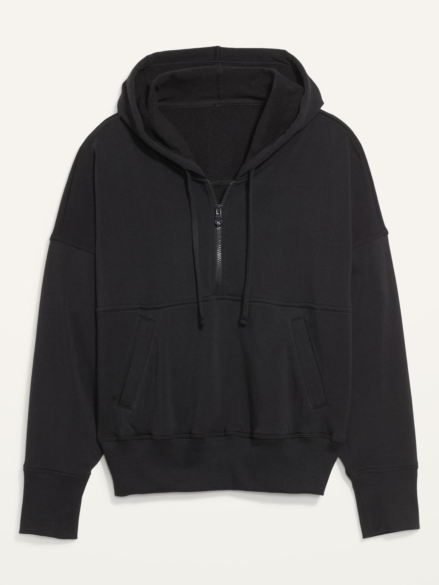 Loose Cropped Quarter-Zip Hoodie for Women | Old Navy