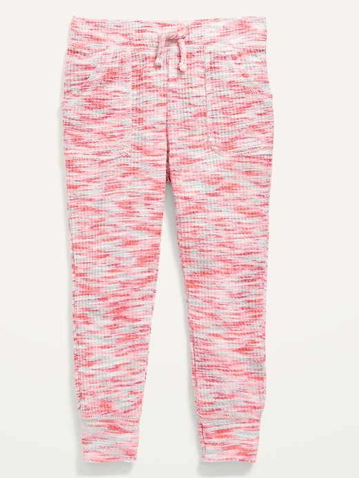 View large product image 1 of 2. Cozy Thermal-Knit Jogger Pants for Toddler Girls