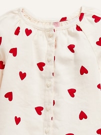 View large product image 3 of 3. Heart-Print Button-Front Top and Bloomers Set for Baby