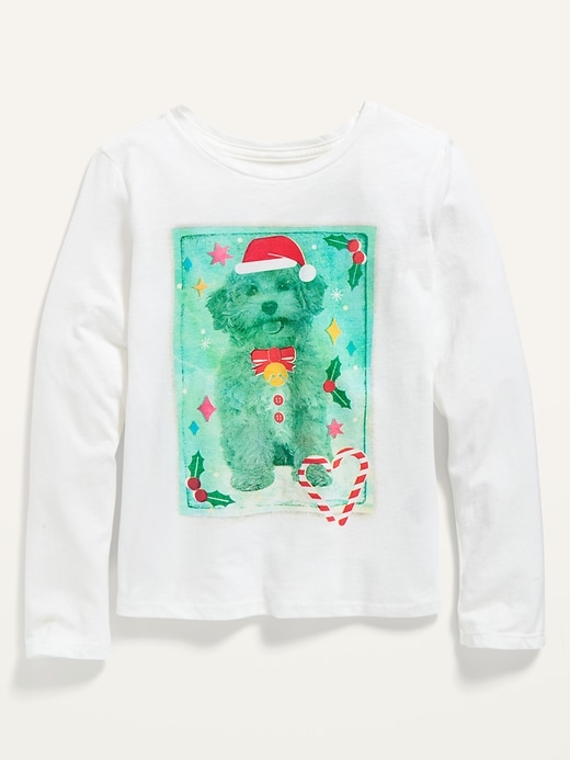 Old Navy Long-Sleeve Graphic T-Shirt for Girls. 1