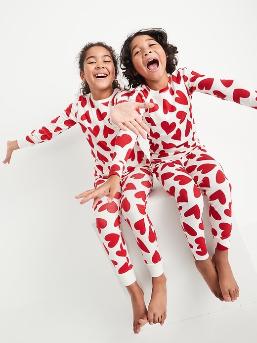 Matching Gender-Neutral Printed Snug-Fit Pajama Set for Kids