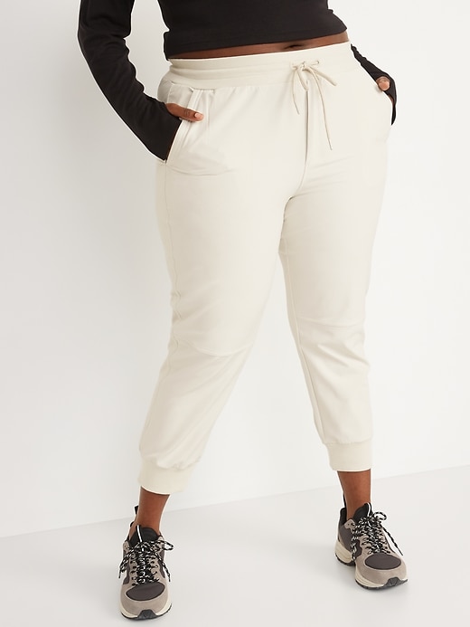 Image number 7 showing, High-Waisted StretchTech Water-Repellent Cropped Jogger Pants for Women