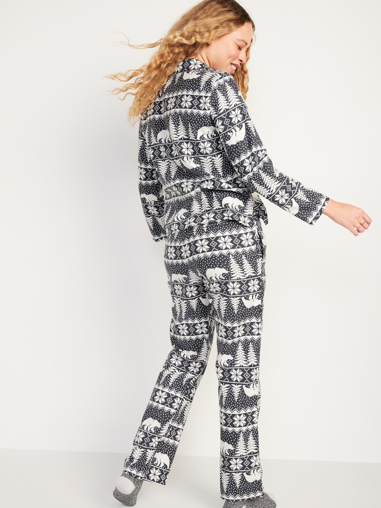 Matching Printed Flannel Pajama Set for Women | Old Navy