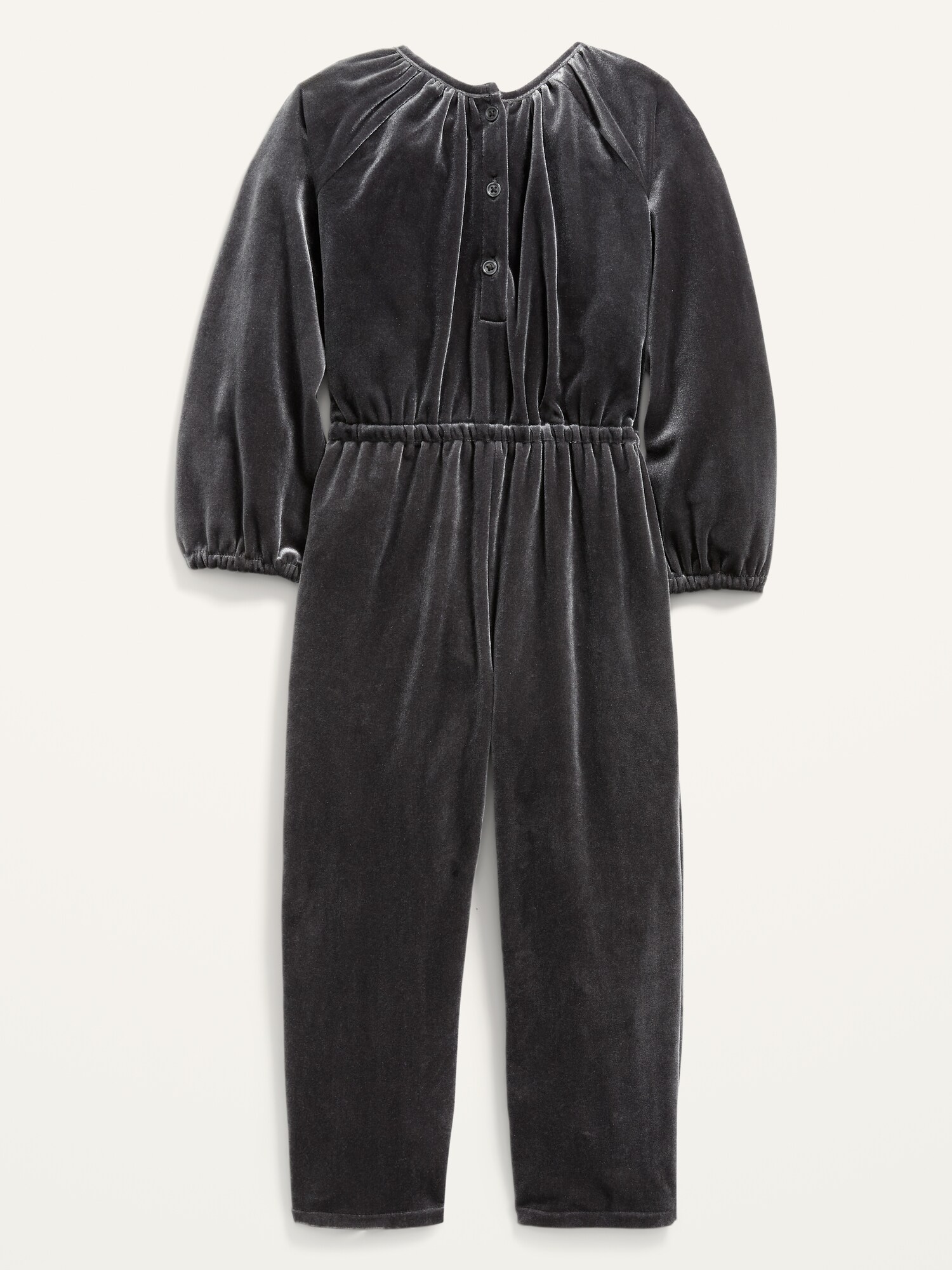 Smocked Velour LongSleeve Jumpsuit for Toddler Girls Old Navy