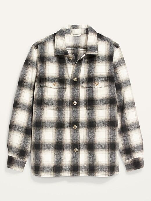 View large product image 2 of 2. Soft-Brushed Plaid Flannel Shacket