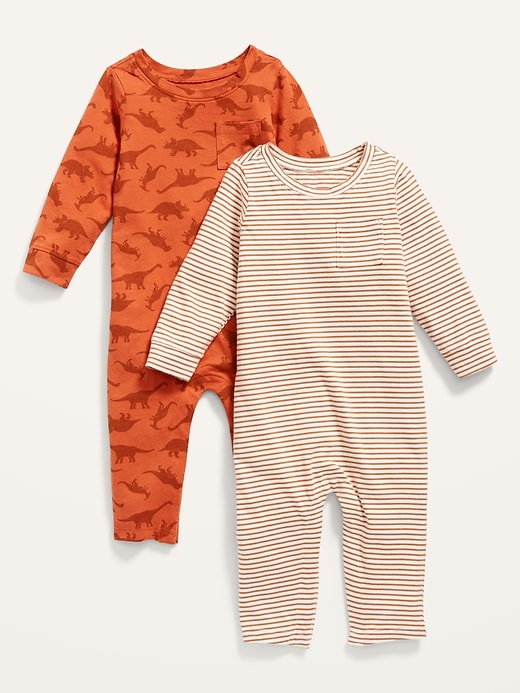 View large product image 1 of 1. 2-Pack Unisex Long-Sleeve One-Piece for Baby