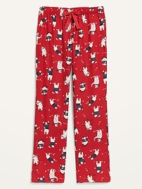 Matching Printed Flannel Pajama Pants 