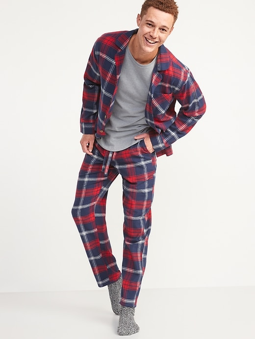 View large product image 1 of 3. Matching Plaid Flannel Pajama Set