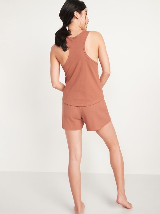 Image number 6 showing, High-Waisted Thermal Lounge Shorts -- 4-inch inseam