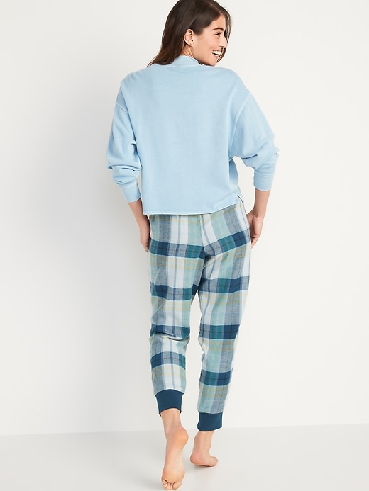 Image number 6 showing, Printed Flannel Jogger Pajama Pants
